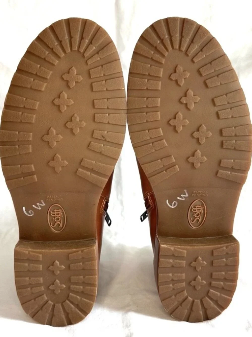 Softt Beatrice Leather Ankle Boots Tan Brown Women's Size 7.5
